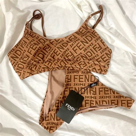 fendi skims bikini purple|Fendi x SKIMS for sale.